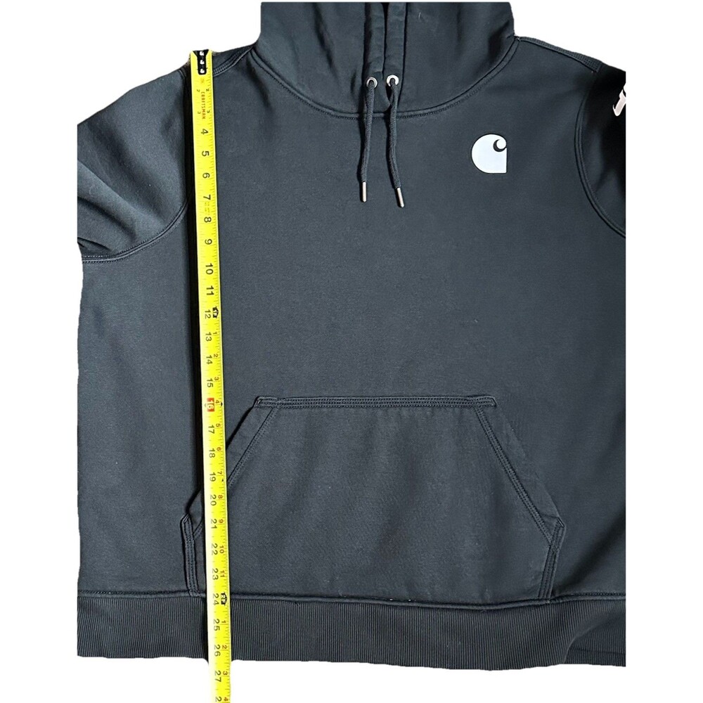 Carhartt Women's Midweight Logo Sleeve Graphic Sweatshirt Black Sz 2XL Oversized - Picture 7 of 10